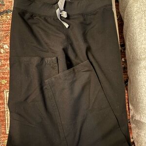 Figs Black Straight Leg Pants